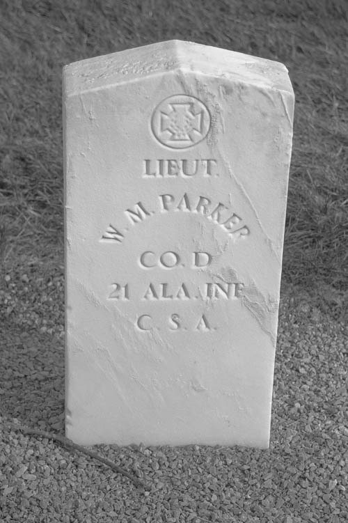 LIEUT W.M. Parker CO. D 21 ALA. INF C.S.A.